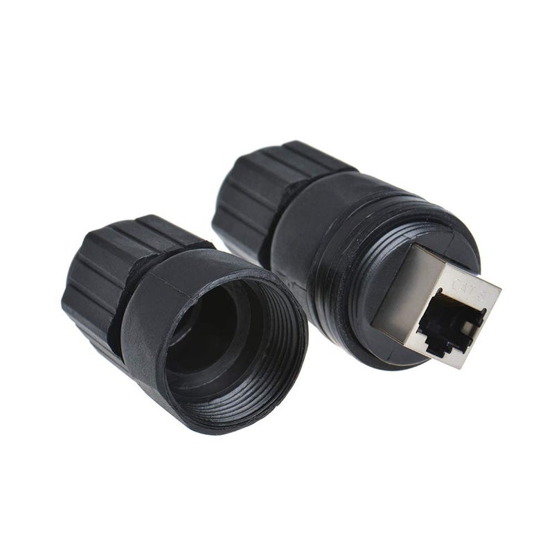 ANMBEST 5PCS M25AP2 Shielded RJ45 Waterproof Cat5/5e/6 8P8C Connector IP67 Ethernet LAN Cable Connector Double Head Outdoor LAN Coupler Adapter Female to Female - Image 3